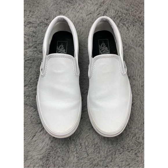 Vans Classic Slip On white leather sneakers - Picture 1 of 6